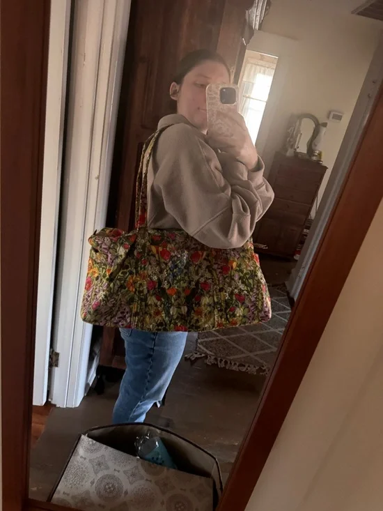 Vera Bradley small original duffle bag - green floral - Picture 2 of 8